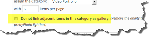 do not link adjacent items in portfolio